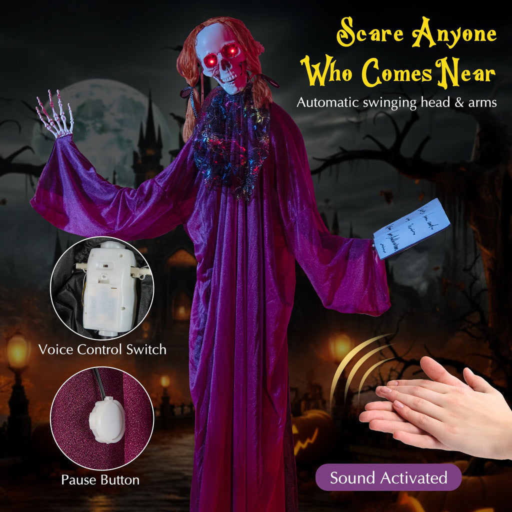 Spooky 6ft Towering Haunted Schoolgirl Prop