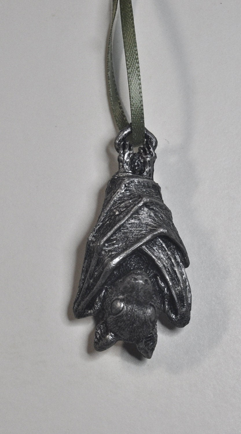 Spooky Hanging Fruit Bat Resin Sculpture