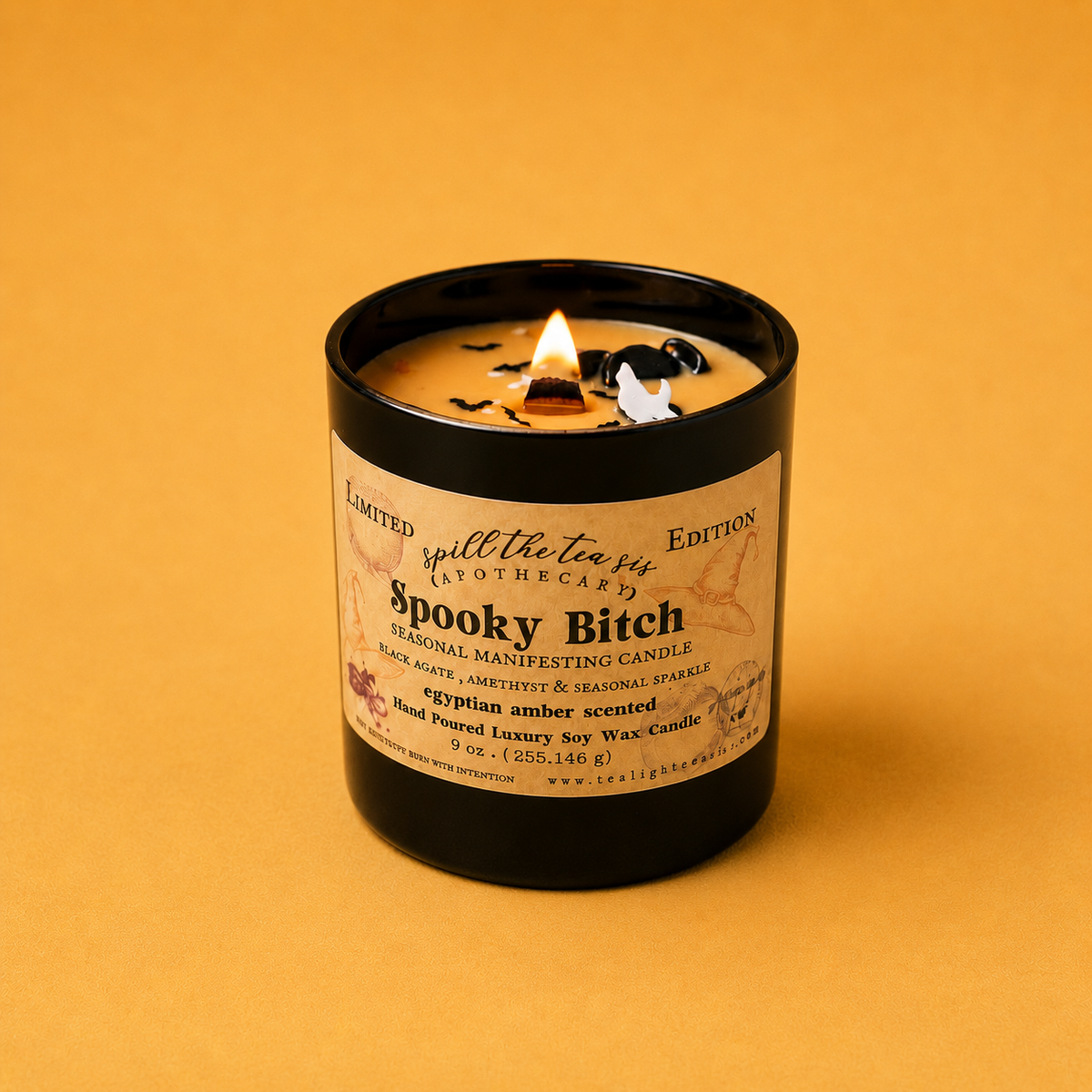 Spooky "Spooky Bitch" Ancient Amber Intention Candle