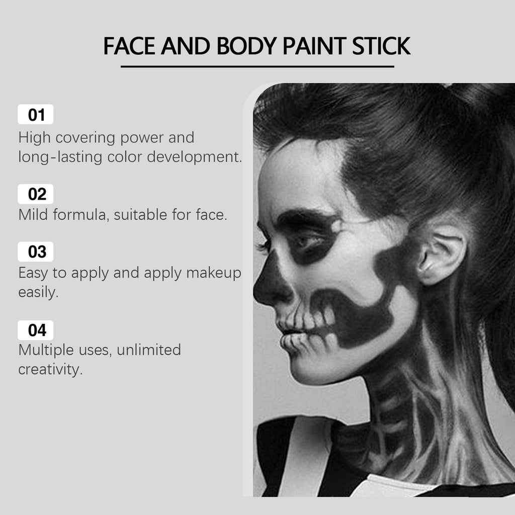 Spooky Cream Foundation Face Paint Set (Multi-Color)