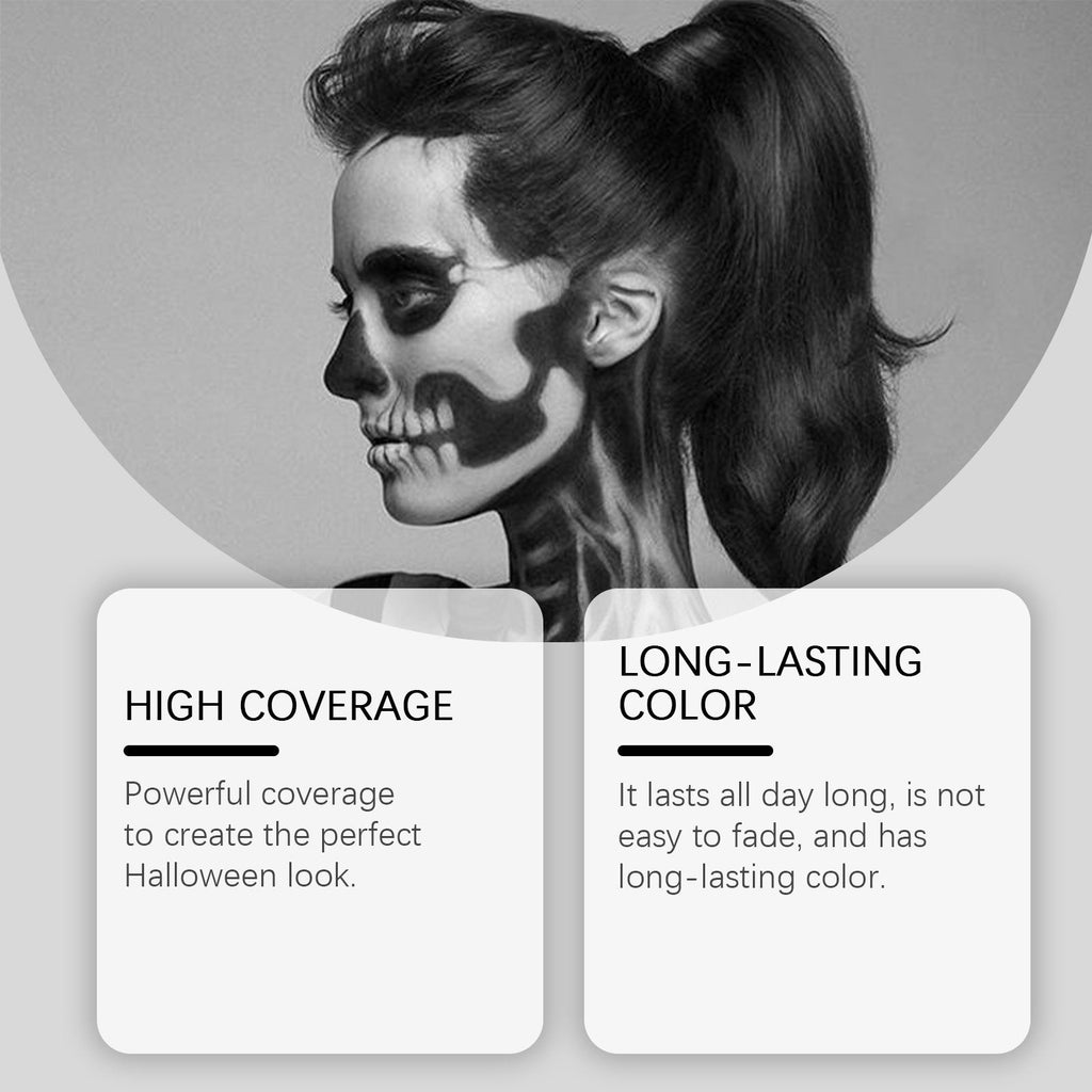 Spooky Cream Foundation Face Paint Set (Multi-Color)
