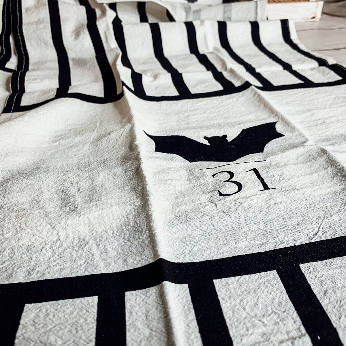 Spooky Bat & Mummy Cotton Kitchen Towel