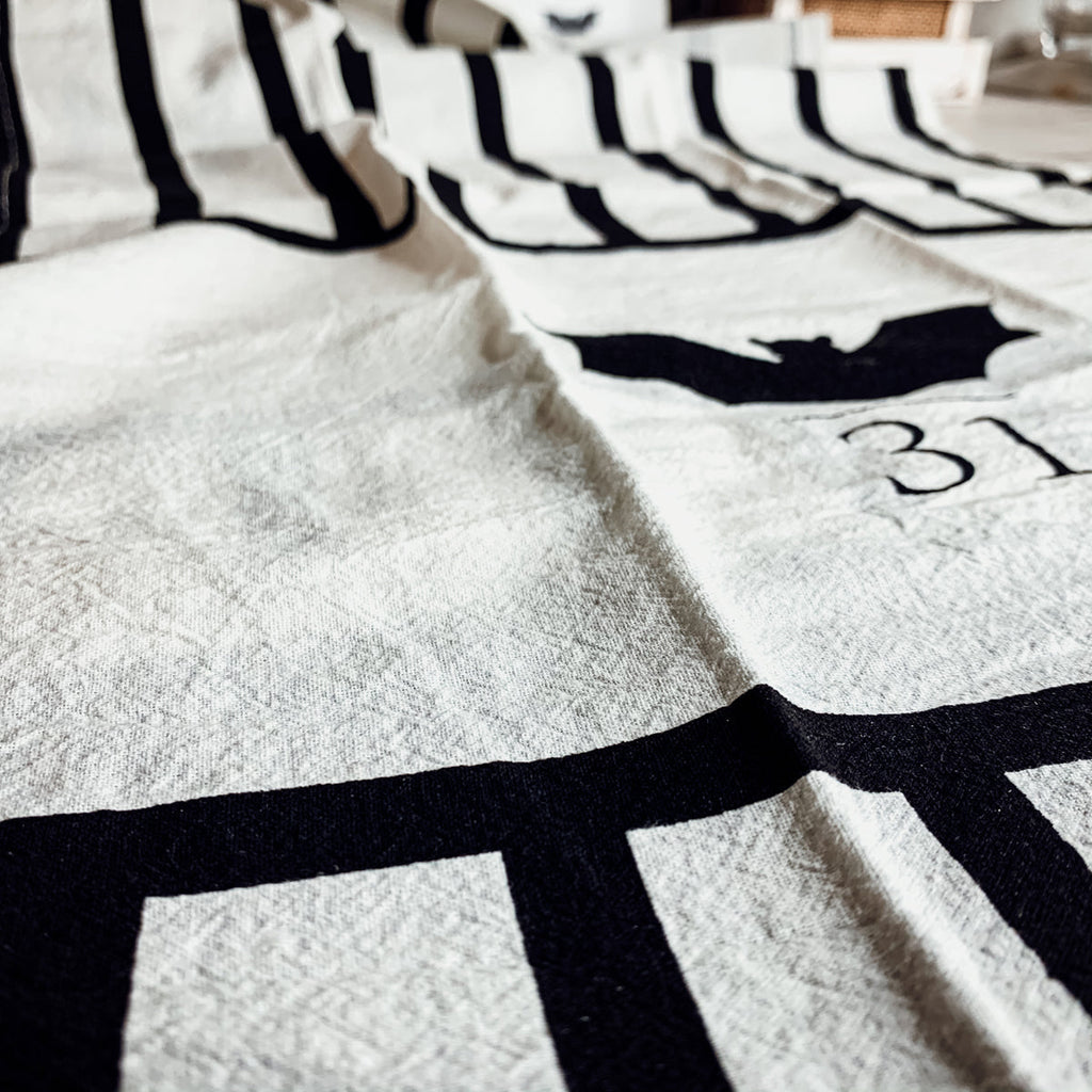 Spooky Bat & Mummy Cotton Kitchen Towel