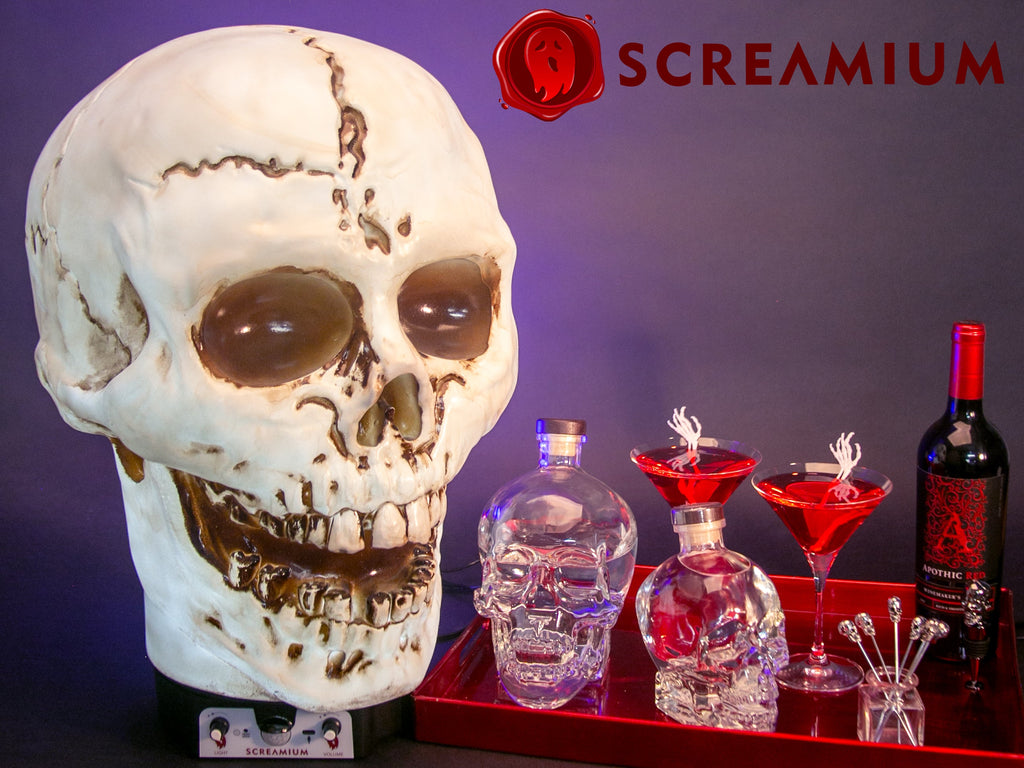 Spooky 20" Giant Skull Animatronic Lamp Prop