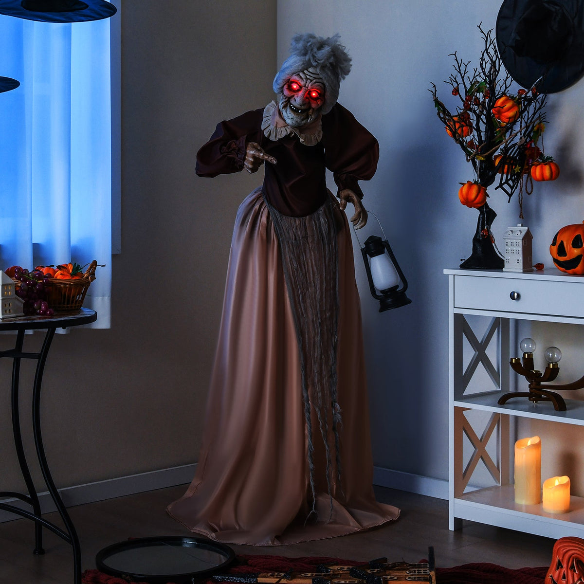 Spooky Life-Size Talking "Old Hag" Witch Animatronic