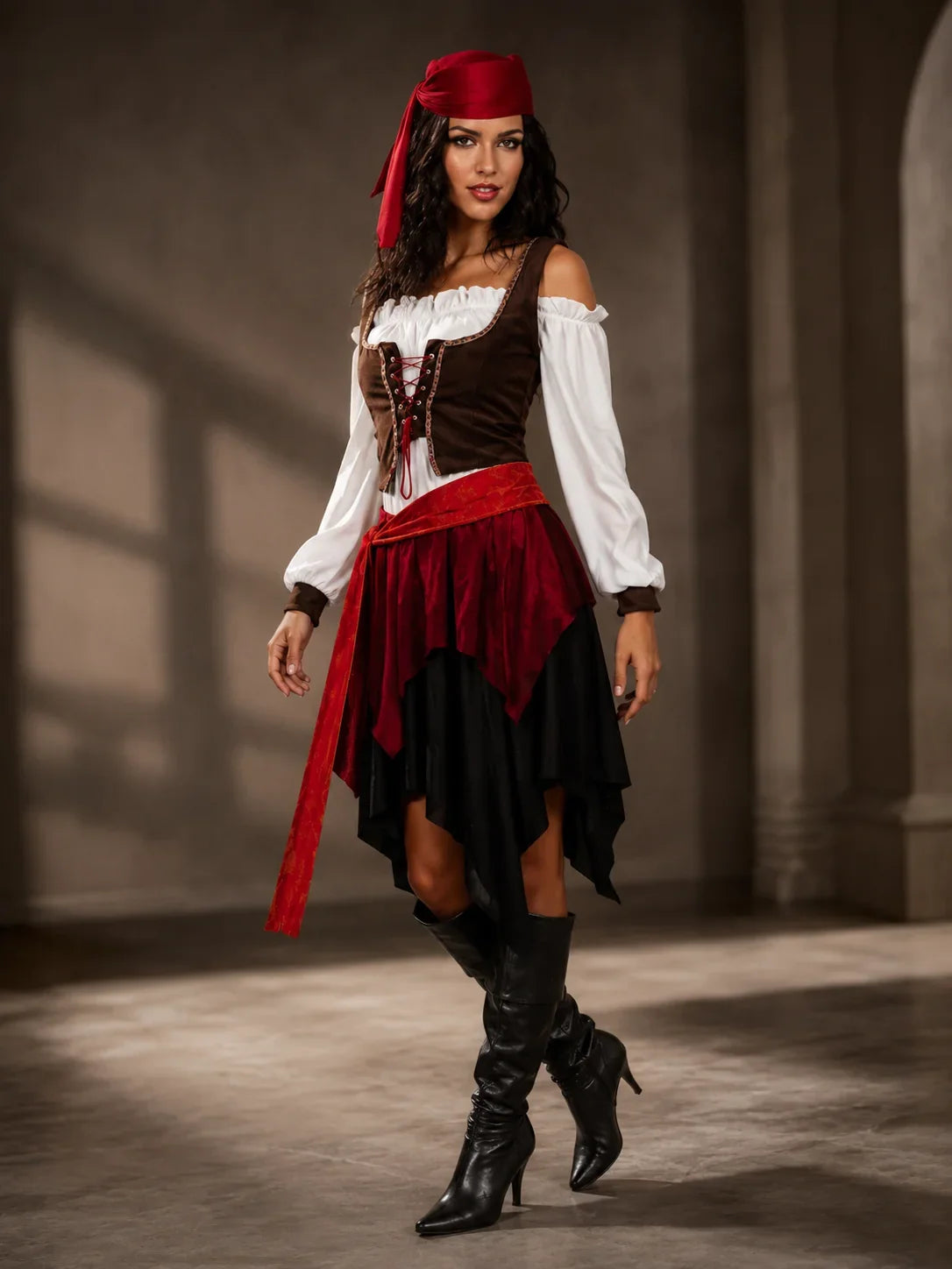 Spooky "Retro Buccaneer" Full Pirate Costume Set