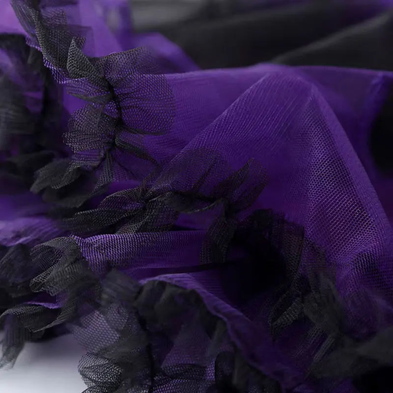 Purple Bat Cosplay Dress with Wings & Headwear