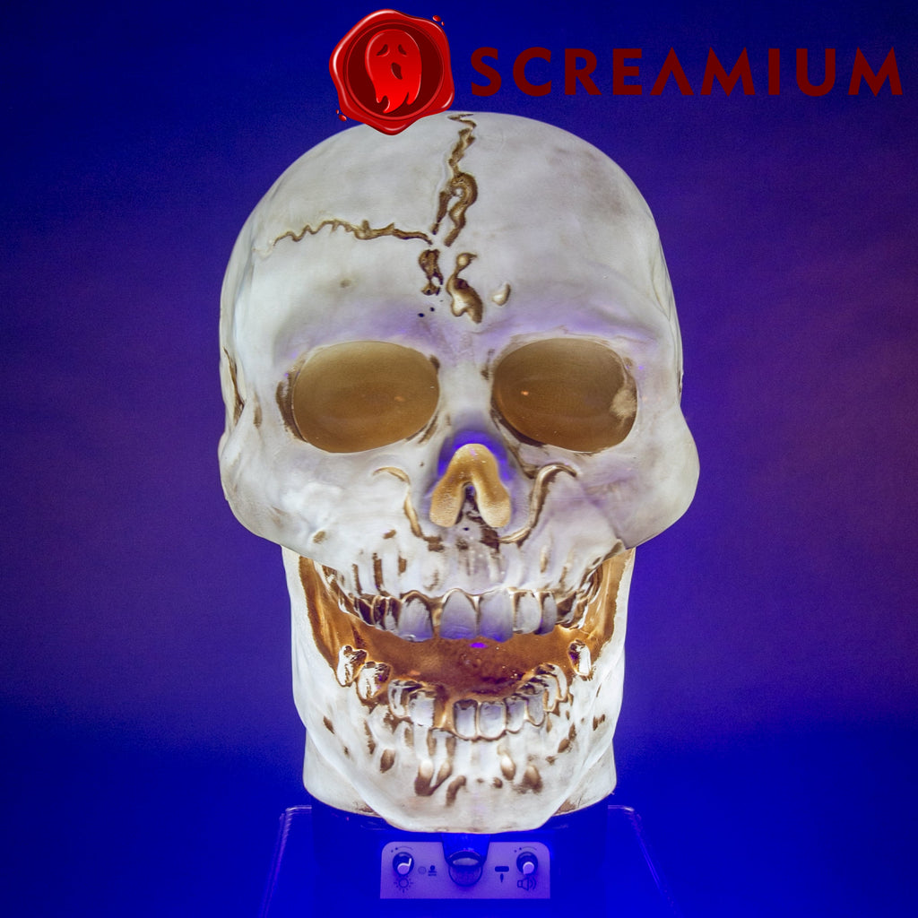 Spooky 20" Giant Skull Animatronic Lamp Prop