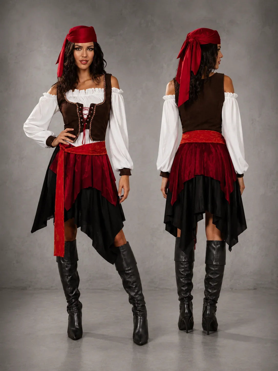 Spooky "Retro Buccaneer" Full Pirate Costume Set