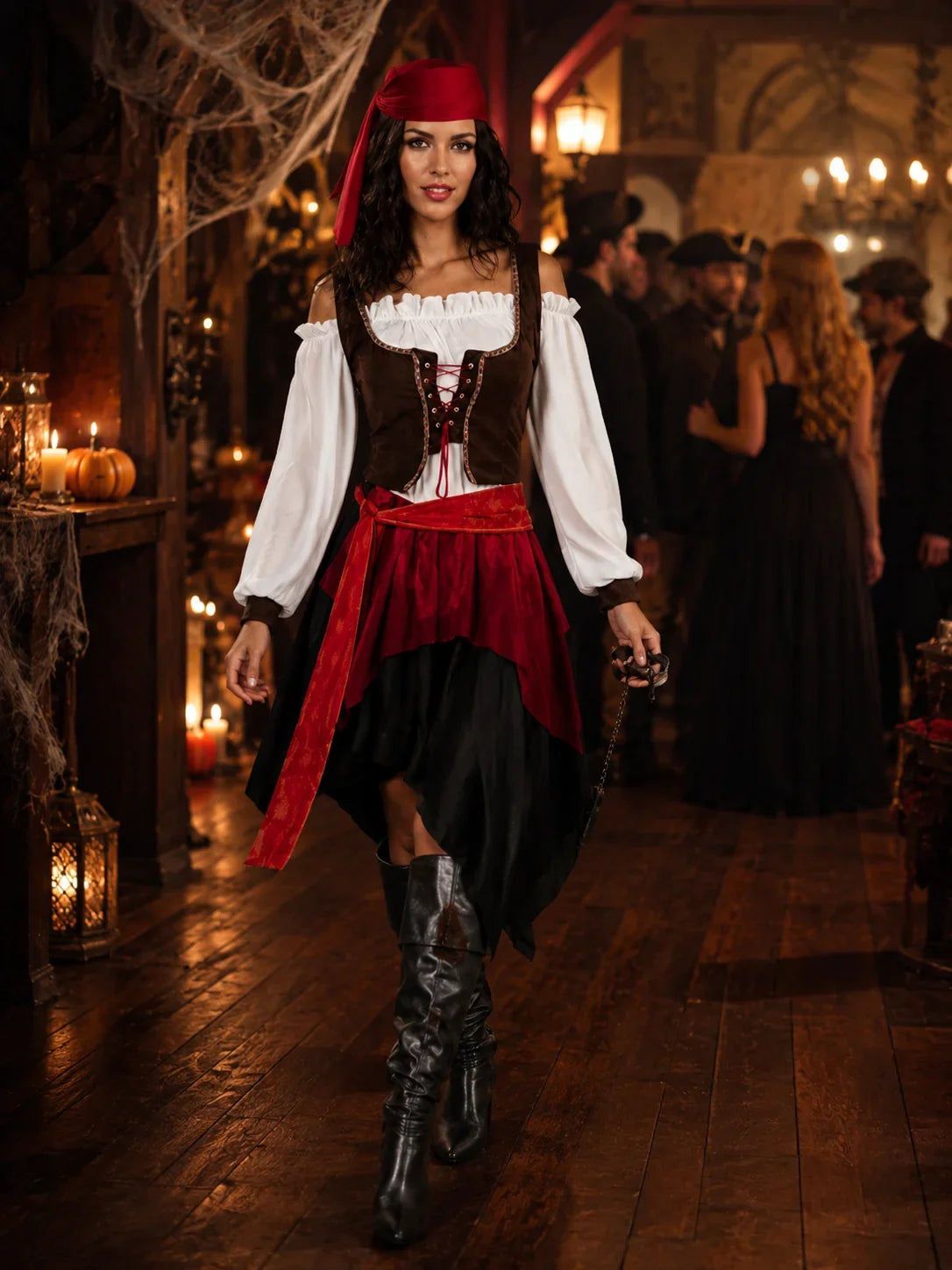 Spooky "Retro Buccaneer" Full Pirate Costume Set