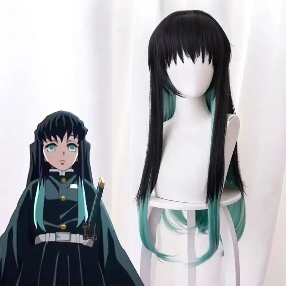 2026 Anime Character Tokito Muichiro Cosplay Costume Uniform Wig Adult  Halloween Outfit