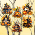 Spooky G. DeBrekht "Haunted Houses" Clip-On Wood Art Set