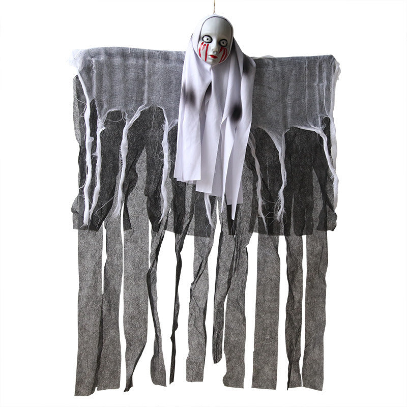 Hanging Skull Ghost Tree Ornament