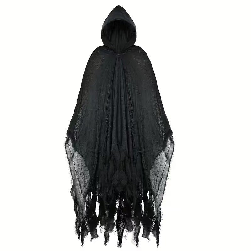 Skull-Patterned Witch Cloak