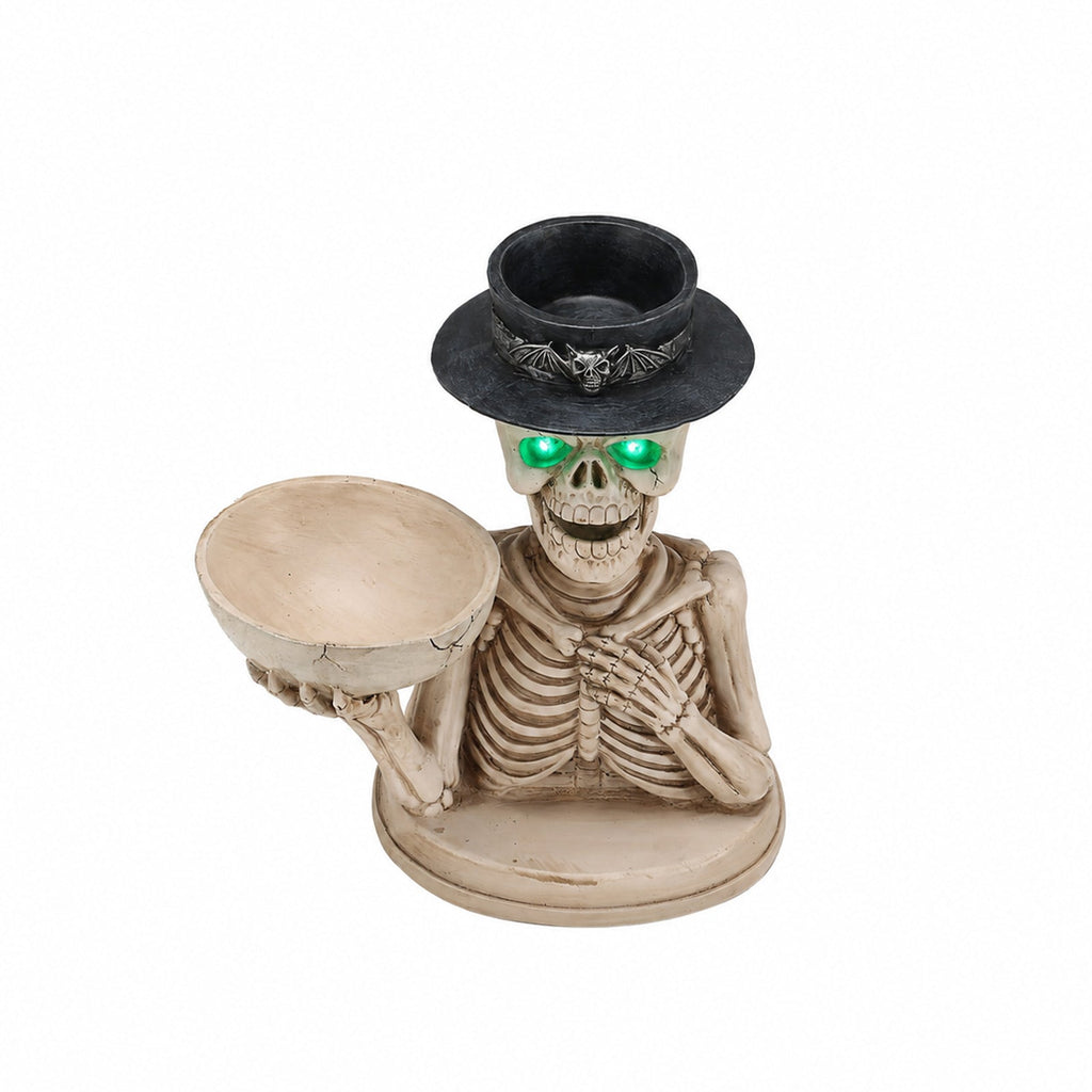 Spooky Skeleton Candy Bowl & Candle Holder