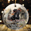 Spooky "Sleepy Hollow" Headless Horseman Resin Sculpture
