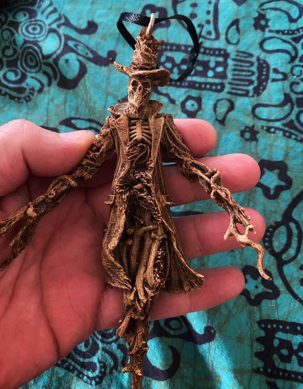 Spooky "Nightmare Creature" Scarecrow Resin Sculpture
