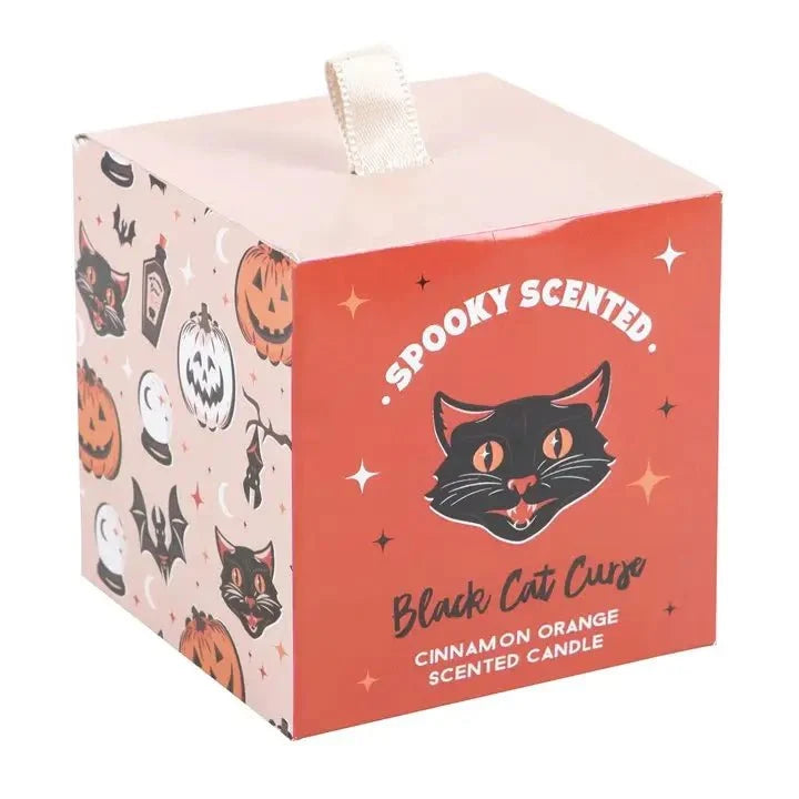 Spooky "Black Cat Curse" Cinnamon Orange Candle