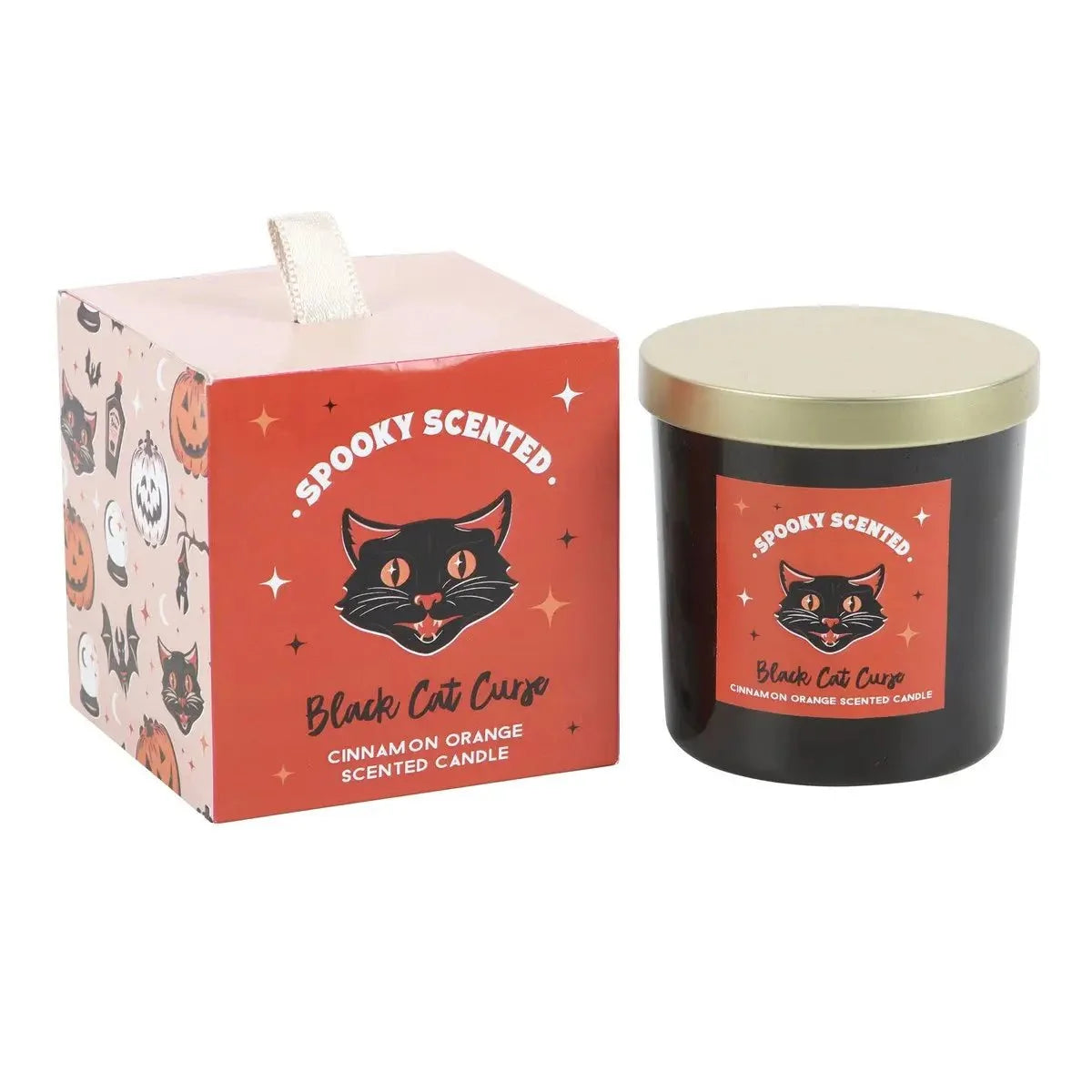Spooky "Black Cat Curse" Cinnamon Orange Candle