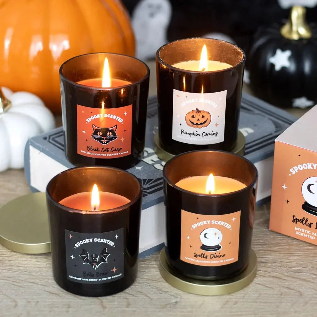 Spooky "Black Cat Curse" Cinnamon Orange Candle