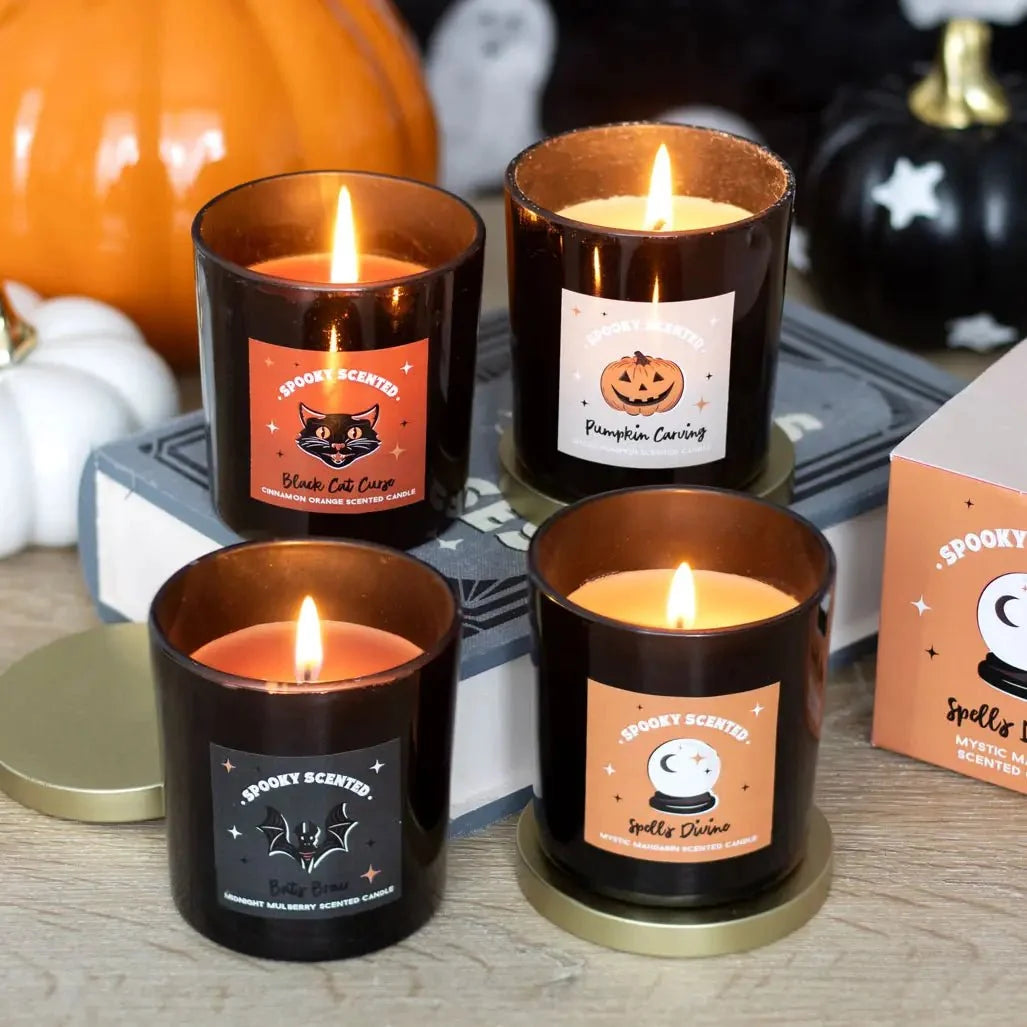 Spooky "Black Cat Curse" Cinnamon Orange Candle