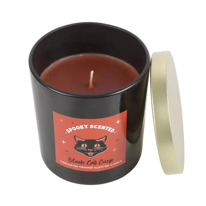 Spooky "Black Cat Curse" Cinnamon Orange Candle