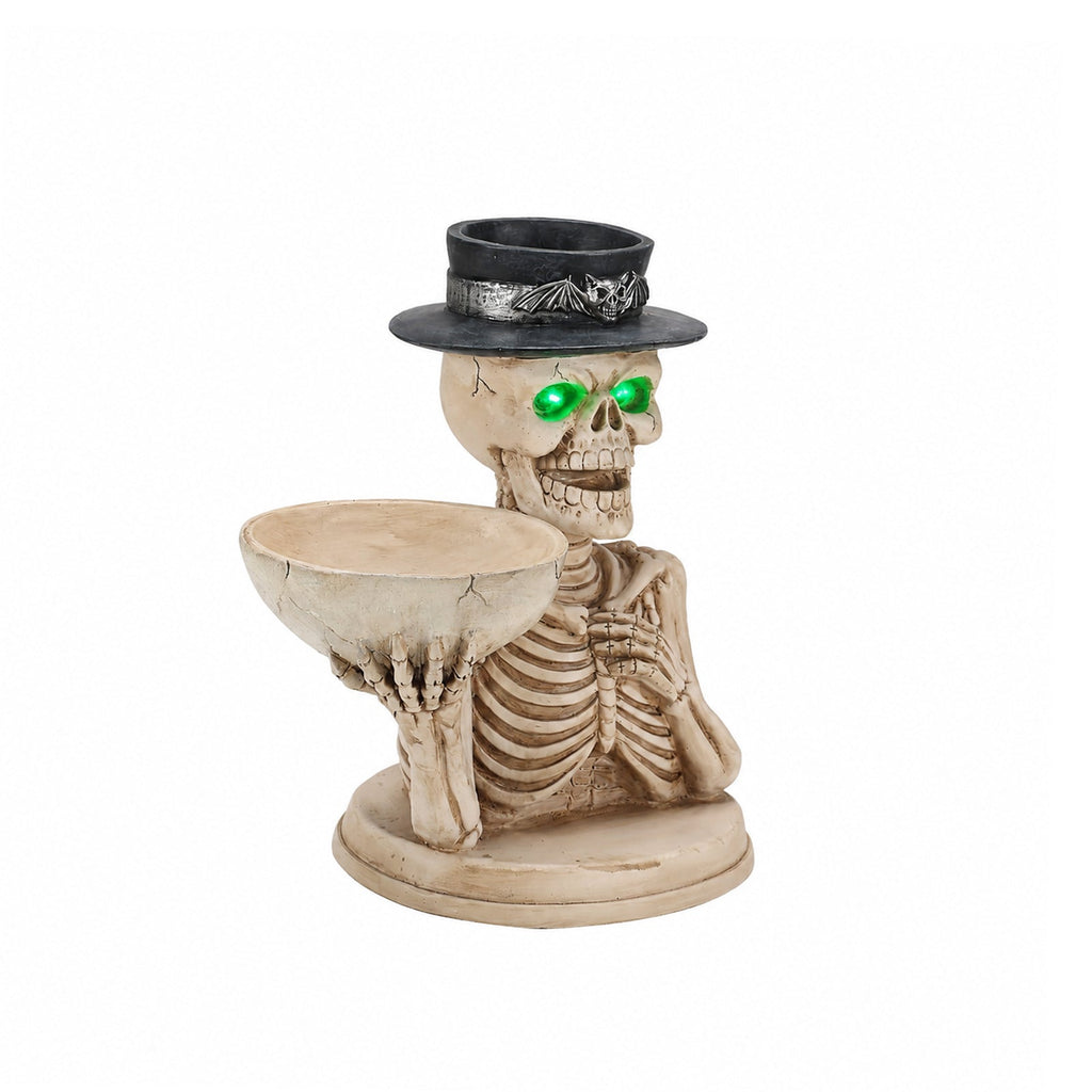 Spooky Skeleton Candy Bowl & Candle Holder