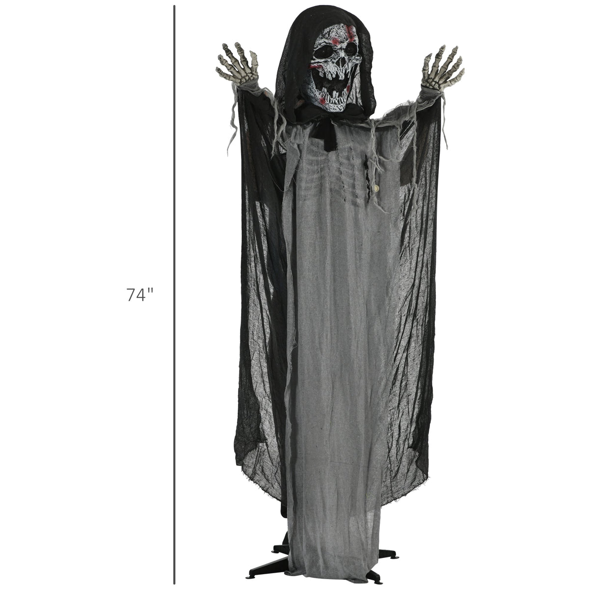 74" Animated Skeleton Witch of the Haunted Hollow