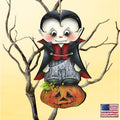 Dracula Wooden Ornaments Halloween by Jamie Mills-Price
