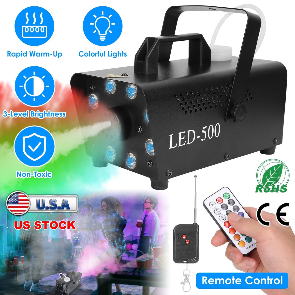 LED Colorful Fog Machine (500W)