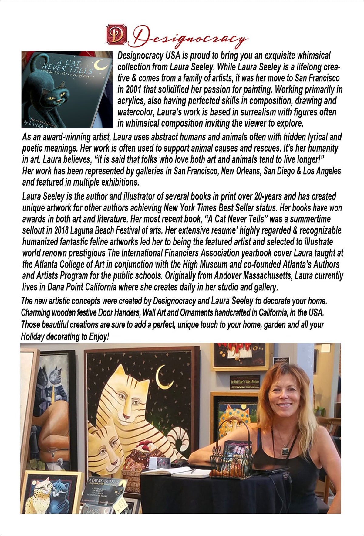 "Spooky Cat" Door Decor by Laura Seeley