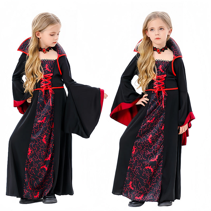 Girls' Gothic Witch Cosplay Costume Set
