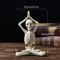 Spooky "Zen Mode" Yoga Skeleton Desktop Decor