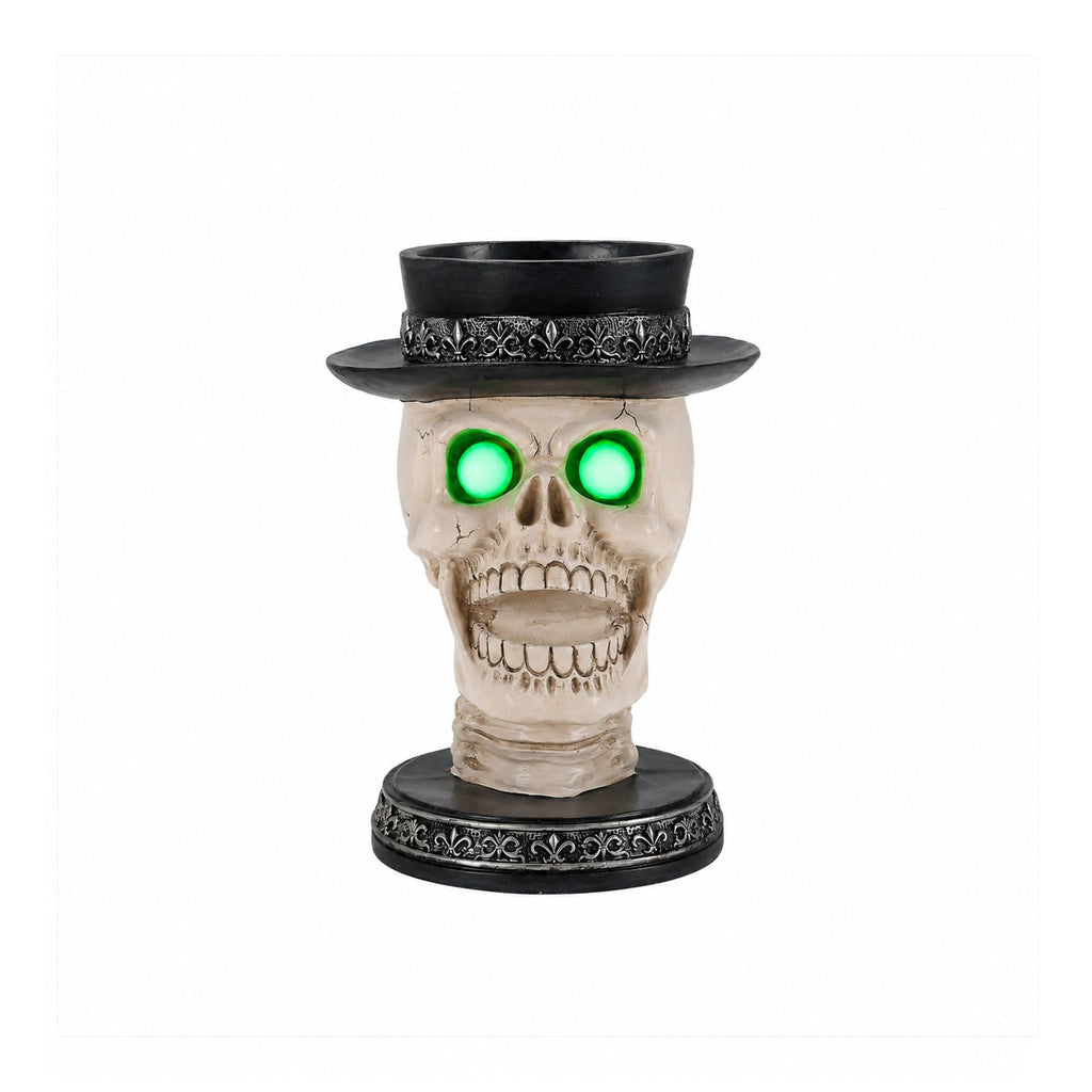 Glowing LED Halloween Skull Candle Holder
