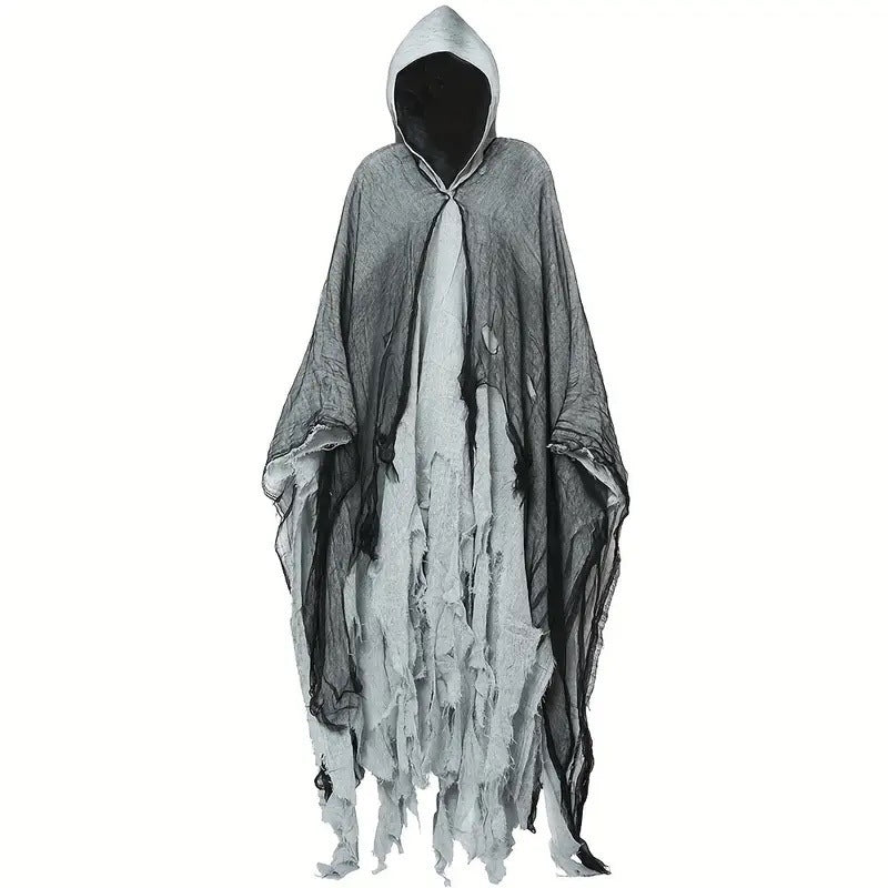 Skull-Patterned Witch Cloak