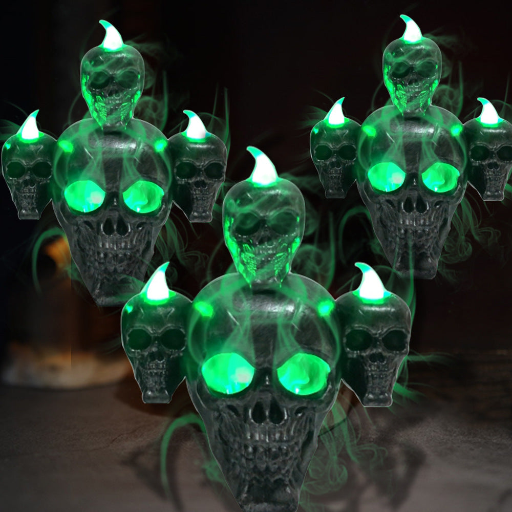 Spooky Light-Up Halloween Skull Figurine