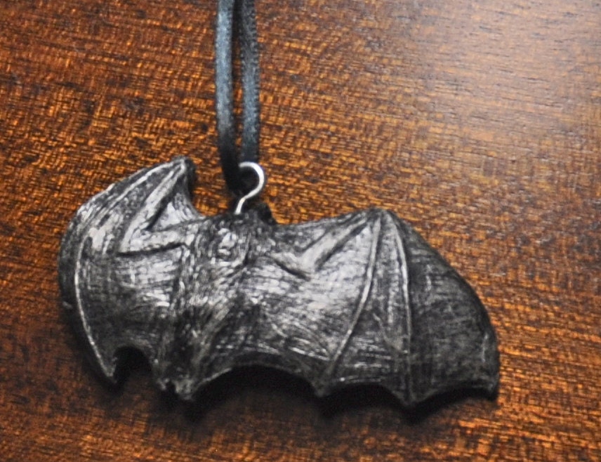Spooky Hanging Fruit Bat Resin Sculpture