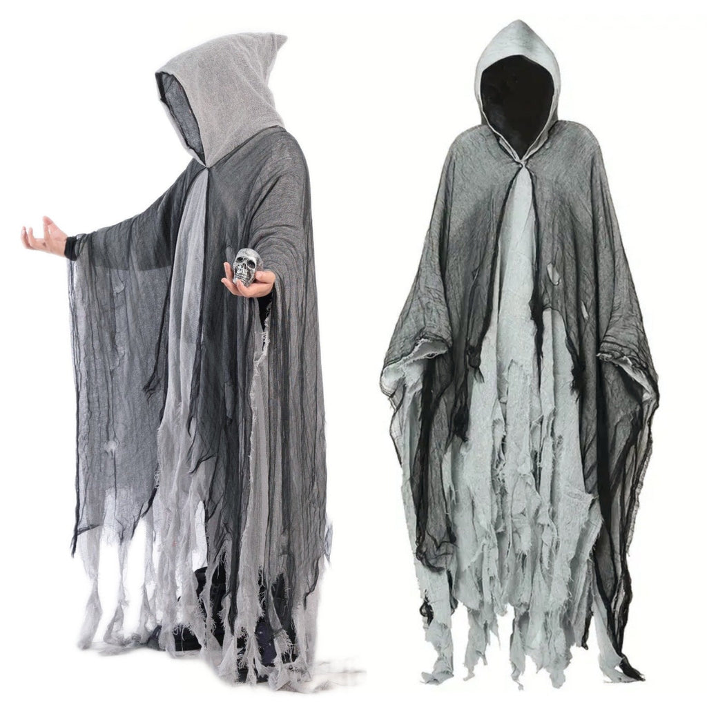 Skull-Patterned Witch Cloak