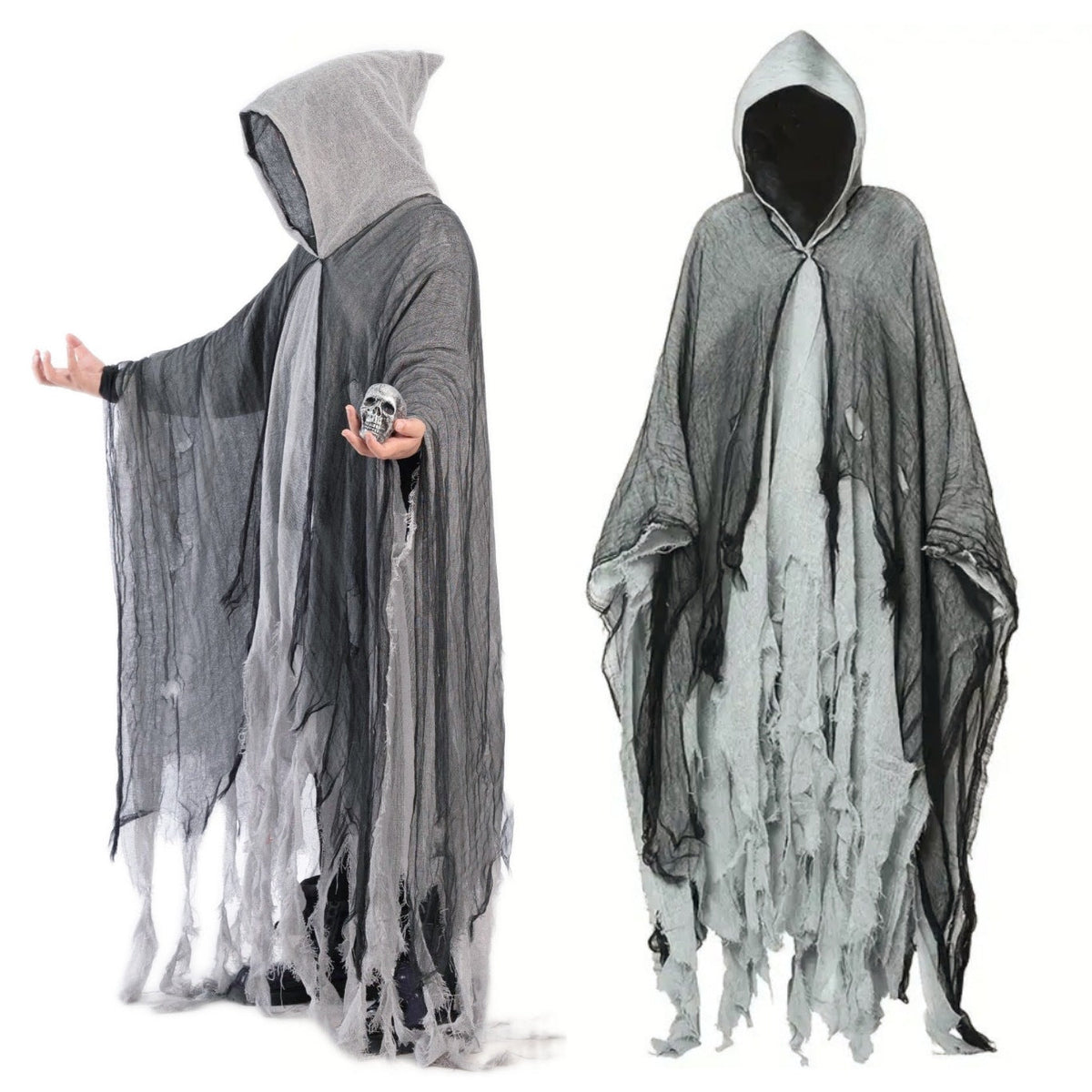 Skull-Patterned Witch Cloak