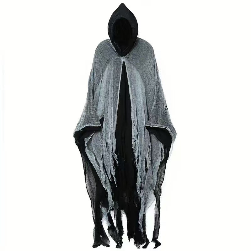 Skull-Patterned Witch Cloak