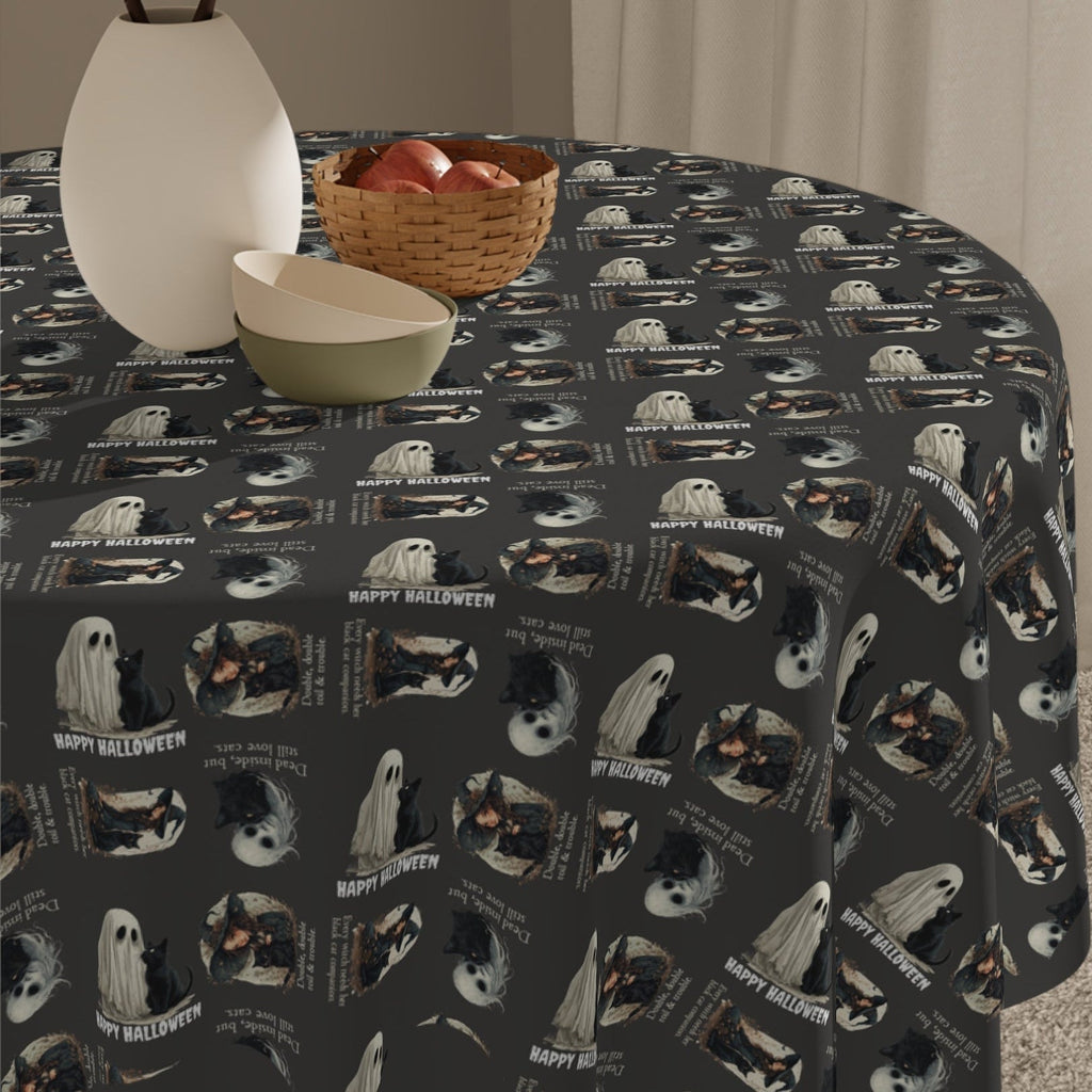 Halloween Cat Pattern Tablecloth