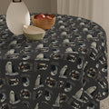 Halloween Cat Pattern Tablecloth