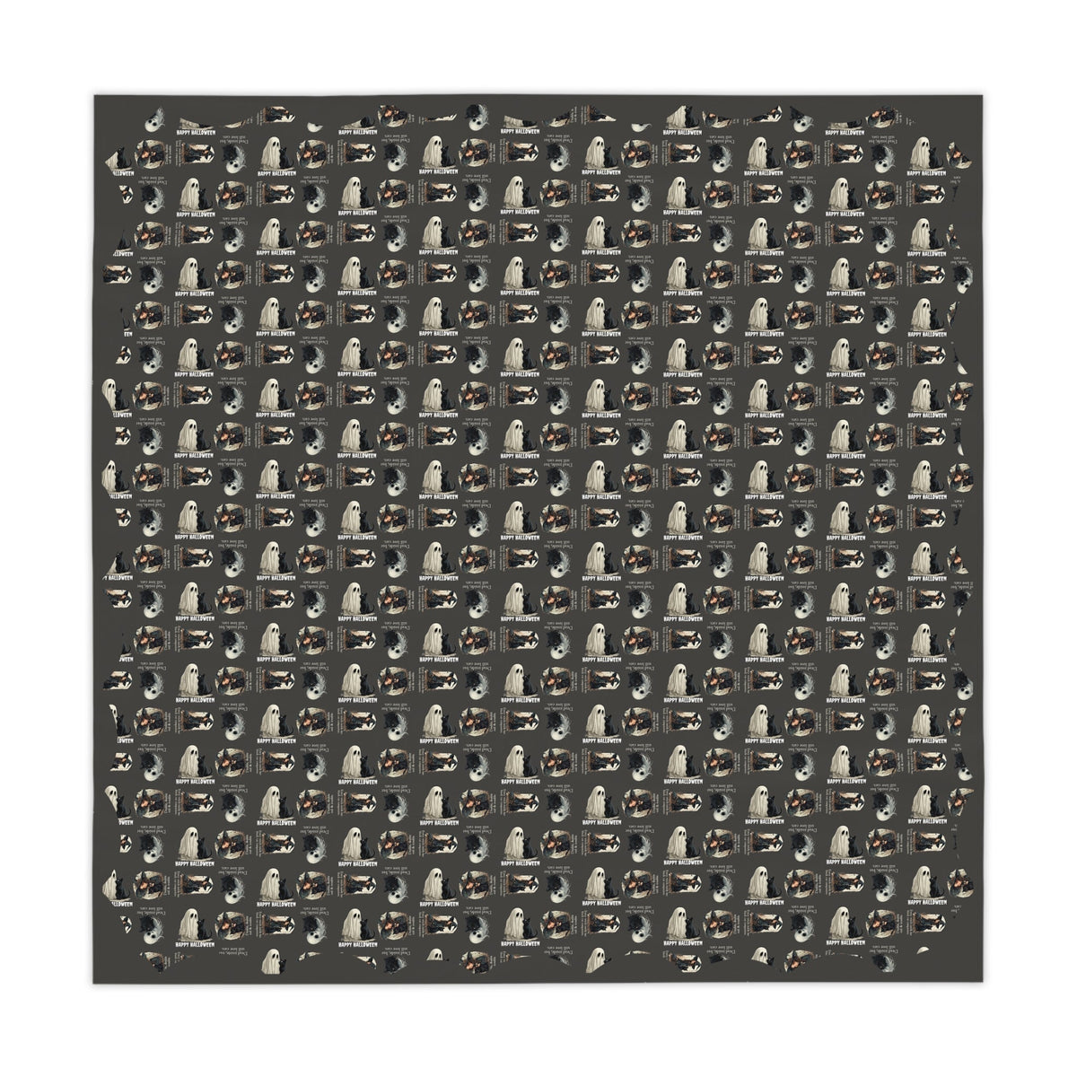 Halloween Cat Pattern Tablecloth, Holiday Entertaining Style