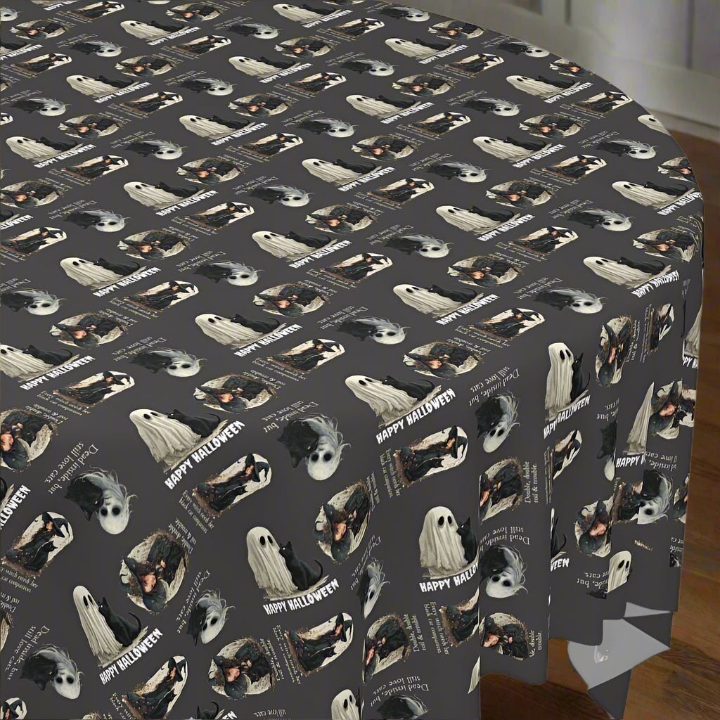Halloween Cat Pattern Tablecloth