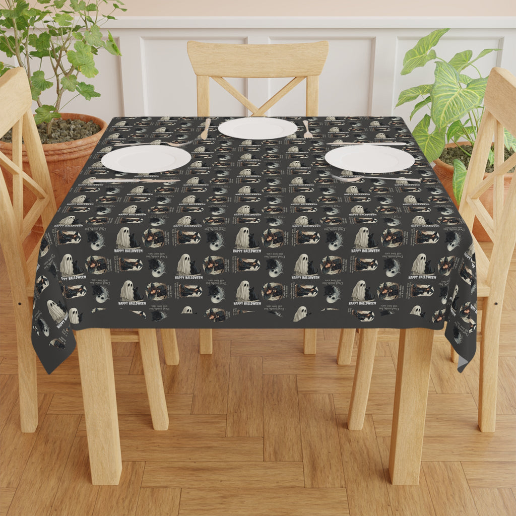 Halloween Cat Pattern Tablecloth