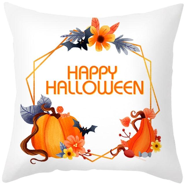 Spooky "Pumpkin Farmhouse" Halloween Cushion Cover