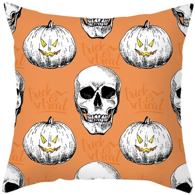 Spooky "Pumpkin Farmhouse" Halloween Cushion Cover