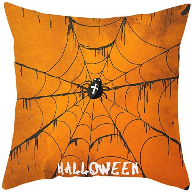 Spooky "Pumpkin Farmhouse" Halloween Cushion Cover