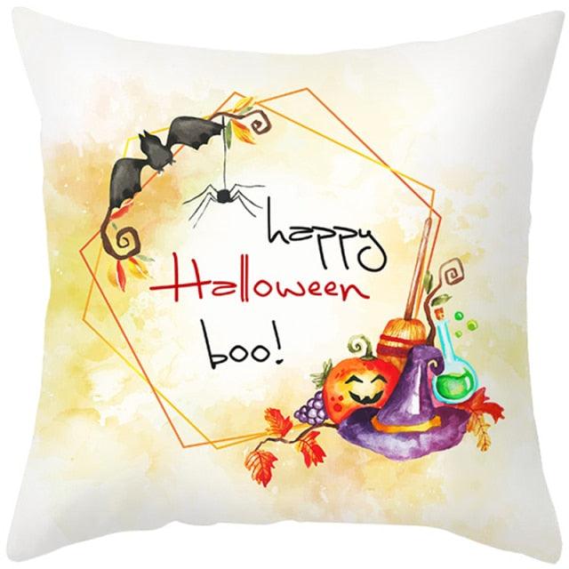 Spooky "Pumpkin Farmhouse" Halloween Cushion Cover