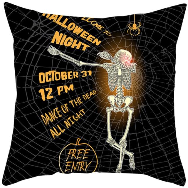 Spooky "Pumpkin Farmhouse" Halloween Cushion Cover